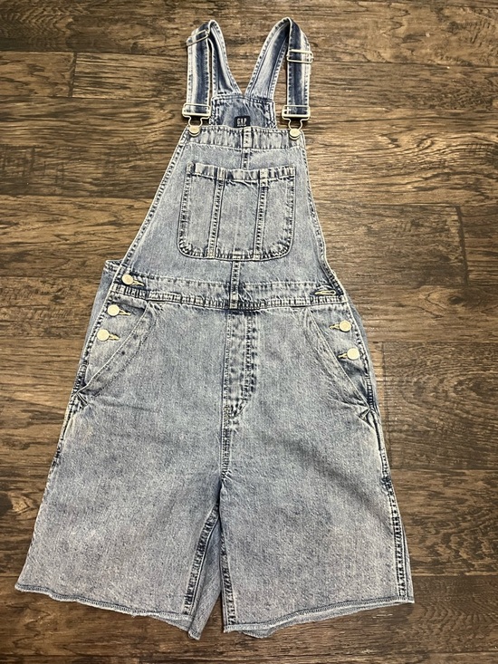GAP Pants - GAP Washed Blue Denim Short Overalls